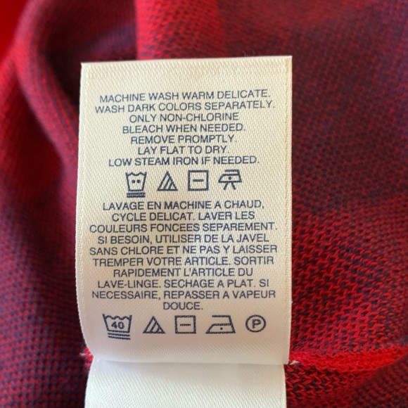 New Lands End Cozy Buffalo Plaid Cardigan Sweater - Picture 7 of 7